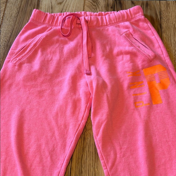 Victoria's Secret Bright Pink Bottoms with orange iconic logo - Picture 3 of 6